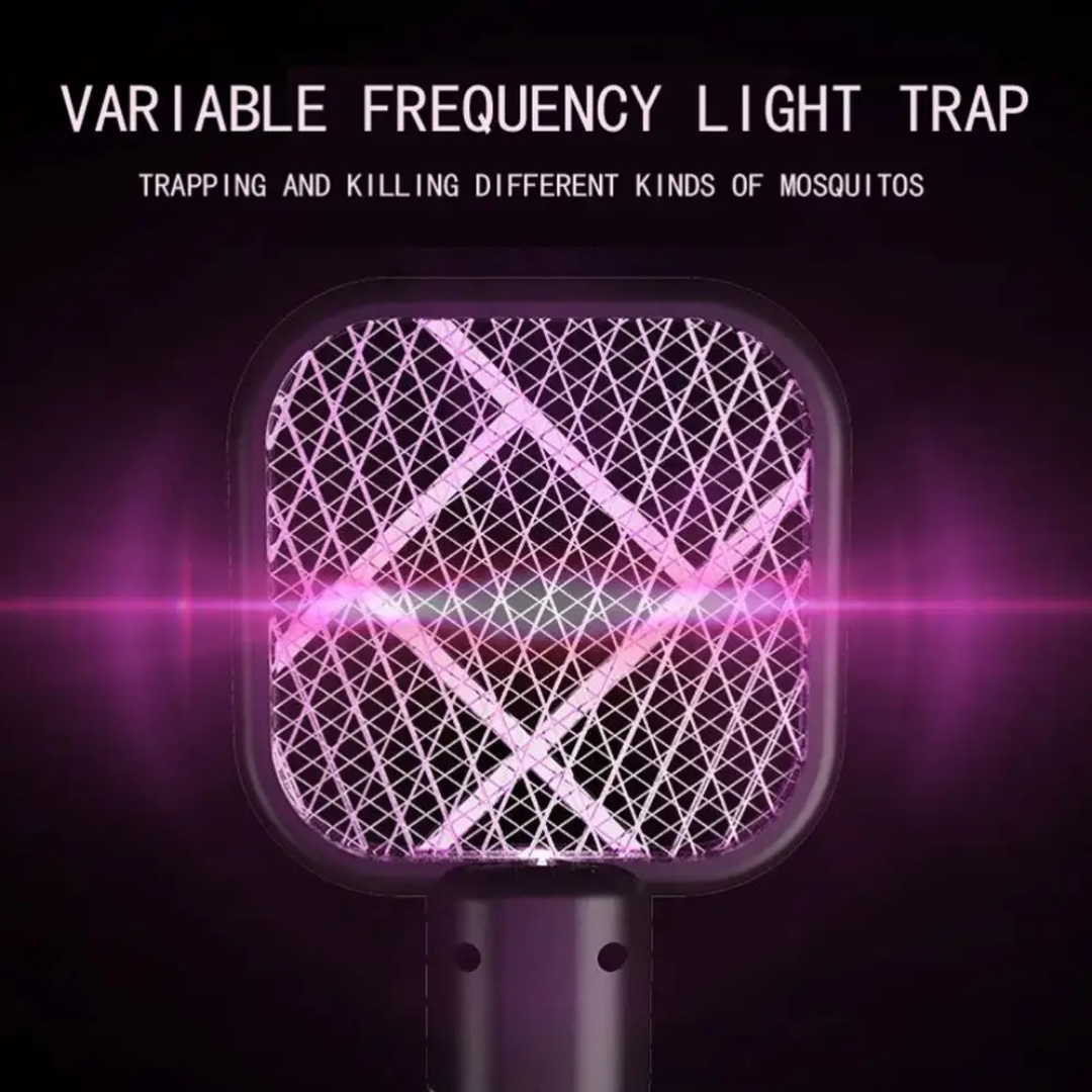 USB Electric Mosquito Swatter Racket with LED Light – Plug & Play