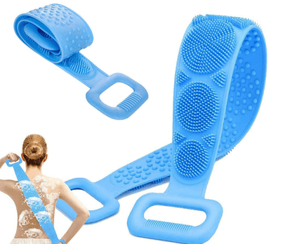 Silicone Body Bath Brush Scrubber Belt – Double-Sided Exfoliating & Massage Shower Cleaner