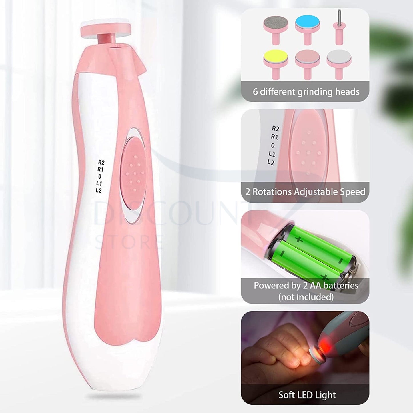 6 in 1 Electric Baby Nail Trimmer & Clipper Set