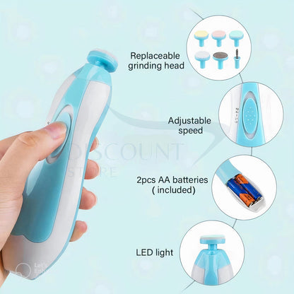 6 in 1 Electric Baby Nail Trimmer & Clipper Set