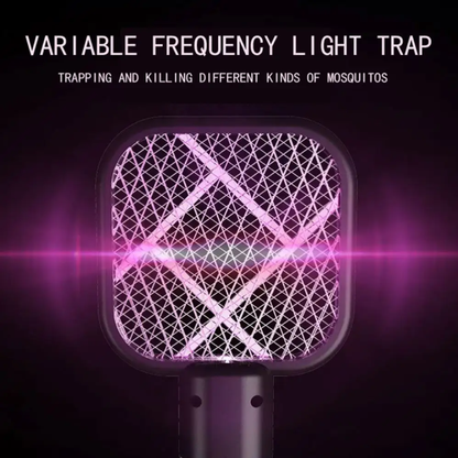 USB Electric Mosquito Swatter Racket with LED Light – Plug & Play