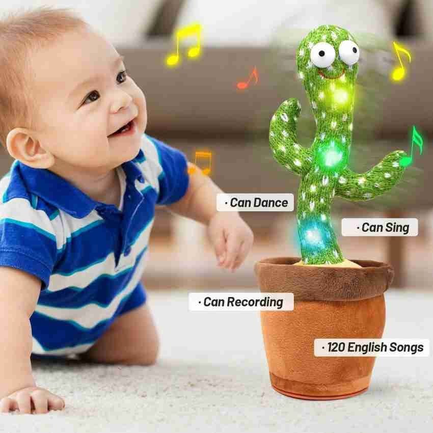 ✨ Dancing & Singing Cactus Toy with LED Lights – Interactive Baby Learning Toy